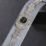 JIASHUNTAI Vintage 100% Silver 925 Watch For Women Retro 925 Sterling Silver Clock Female Bracelets Watch Jewelry
