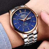 LIGE Men Watch 30m Waterproof Mens Watches Top Brand Luxury Steel Watch Chronograph Male Clock Casual sport relojes hombre