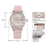 Casio watch Analogue Women's Quartz Watch Elegant Simple Leather Strap Steel Belt Waterproof Pointer Watch  LTP-E142