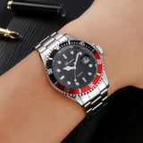 GONEWA Men Fashion Business Watches Military Stainless Steel Date Sport Quartz Analog Unisex Mens Clock Wrist Watch relogio