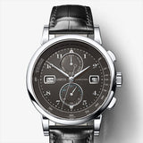 LOBINNI Men Watch Switzerland Luxury Brand Automatic Mechanical Men's Wirstwatches Sapphire Leather Tracymeter relogio L16001-3