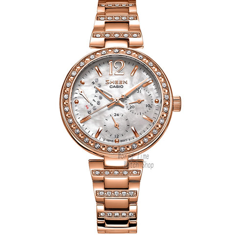 Casio watch Swarovski Crystal women watches top brand luxury set ladies watch women 50mWaterproof Quartz Sport clock reloj mujer