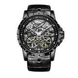 2019 New Arrival OBLVLO Luxury Rose Gold Transparent Watches Tourbillon Automatic Military Watches Men Relogio Masculino OBL3606
