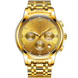 LIGE Watches Men Luxury Brand Fashion Business Quartz Man watch Six Pin Sport Waterproof Clock watch men Full Steel Wristwatches