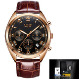 2019 LIGE Mens Watches Top Brand Luxury Waterproof 24 Hour Date Quartz Clock  Male Leather Sport Wrist Watch Relogio Masculino