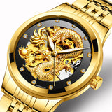 FNGEEN Men Watch Design Business Gold Dragon Mens Top Brand Luxury Automatic Fashion Mechanical Watch Clock Relogio Masculino