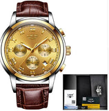 New Watches Men Luxury Brand LIGE Chronograph Men Sports Watches Waterproof Full Steel Quartz Men's Watch Relogio Masculino 2017