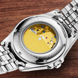 FNGEEN Mechanical Watches Men Hodinky Steel 30M Waterproof Automatic Watch Male Skeleton Wrist Watch Clock Man Mechanical Watch