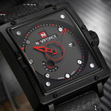 NAVIFORCE Men Quartz Sports Watches Fashion Top Brand Leather Strap Creative Waterproof Wristwatches Man Clock Relogio Masculino
