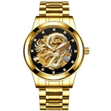 FNGEEN Men Watch Design Business Gold Dragon Mens Top Brand Luxury Automatic Fashion Mechanical Watch Clock Relogio Masculino