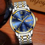 LIGE Watch Men Fashion Sports Quartz Full Steel Gold Business Men‘s Watches Top Brand Luxury Waterproof Watch Relogio Masculino