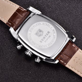 Benyar Square Men Watch Top Brand Luxury Business Waterproof Quartz Leather Sport Wrist Watch Men Clock Male Relogio Masculino