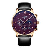2017 LIGE Mens Watches Fashion Casual Sport Quartz Watch Men Chronograp Clock Man Leather Business Wrist watch Relogio Masculino