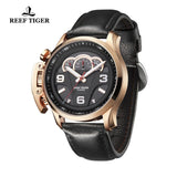 2019 Reef Tiger/RT Top Brand Luxury Men Sport Watches Chronograph Luminous Rose Gold Waterproof Analog Watches RGA2105