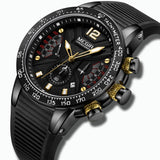 2019 New Top Brand Luxury Male MEGIR Men Sport Watch Date Chronograph Silicone Strap Quartz Army Military Watches Clock Gift Box