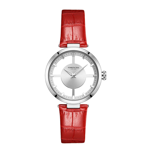 Kenneth Cole Womens Watches See-through Leather Buckle Quartz Blue Waterproof Original Luxury Brand Watches For Women KC2643