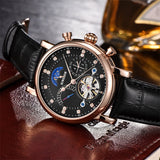 BINSSAW Men Watch Mechanical Tourbillon Luxury Fashion Brand  Leather Man Sport  Watches Mens  Automatic Watch Relogio Masculino
