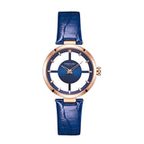 Kenneth Cole Womens Watches See-through Leather Buckle Quartz Blue Waterproof Original Luxury Brand Watches For Women KC2643