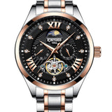 KINYUED New Automatic Military Watch Men Moon Phase Self Wind Waterproof Mens Mechanical Watches Tourbillion Montre Luxe Homme