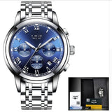 New Watches Men Luxury Brand LIGE Chronograph Men Sports Watches Waterproof Full Steel Quartz Men's Watch Relogio Masculino 2017