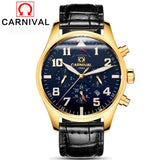Carnival Sport Automatic Watch Men Waterproof 150M Diver Sapphire Crystal Mens Mechanical Watches Multifunction Male Clock Saat