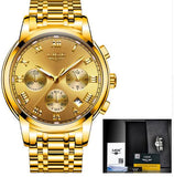 New Watches Men Luxury Brand LIGE Chronograph Men Sports Watches Waterproof Full Steel Quartz Men's Watch Relogio Masculino 2017