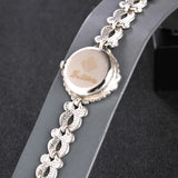 JIASHUNTAI Vintage 100% Silver 925 Watch For Women Retro 925 Sterling Silver Clock Female Fashion Bracelets Watch Jewelry