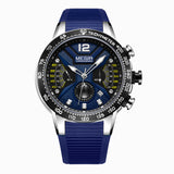 2019 New Top Brand Luxury Male MEGIR Men Sport Watch Date Chronograph Silicone Strap Quartz Army Military Watches Clock Gift Box