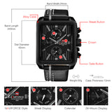 NAVIFORCE Men Fashion Creative Quartz Wrist Watch Sports Watches Top Brand Waterproof Leather Strap Clock Male Relogio Masculino