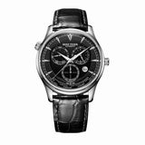 Reef Tiger/RT Mens Automatic World Time Watches with Date Day Month Rose Gold Leather Strap Watch Double Time Watch RGA1951