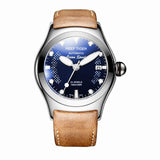 Reef Tiger/RT Sport Watches for Men Steel Big Skeleton Dial Watches Automatic Watches Leather Strap RGA704