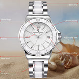 Pagani Brand Ladies Dress Quartz Watches Relogio Feminino Diamond Gorgeous Analog Display Ceramic Black Wristwatch For Women