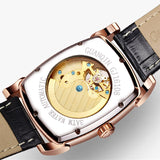 GUANQIN Mechanical Watches Luxury Watch Men Tourbillon Automatic Square Skeleton Watch 2018 Male Clock Relogios dropshipping