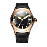 Reef Tiger/RT Sport Watches for Men Steel Big Skeleton Dial Watches Automatic Watches Leather Strap RGA704