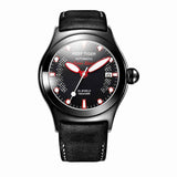 Reef Tiger/RT Sport Watches for Men Steel Big Skeleton Dial Watches Automatic Watches Leather Strap RGA704
