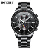 Luxe mannen merk horloges rvs mechanische Automatische business man horloges waterdicht Multifunctionele mens watch