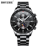 Luxe mannen merk horloges rvs mechanische Automatische business man horloges waterdicht Multifunctionele mens watch