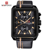 NAVIFORCE Men Fashion Creative Quartz Wrist Watch Sports Watches Top Brand Waterproof Leather Strap Clock Male Relogio Masculino