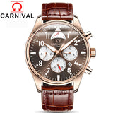 Carnival Sport Automatic Watch Men Waterproof 150M Diver Sapphire Crystal Mens Mechanical Watches Multifunction Male Clock Saat
