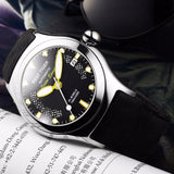 Reef Tiger/RT Sport Watches for Men Steel Big Skeleton Dial Watches Automatic Watches Leather Strap RGA704