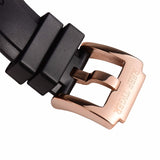 Reef Tiger/RT Mens Sport Watches Rubber Strap Complicated Dial Rose Gold Automatic Military Watches RGA3503