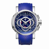 Reef Tiger/RT Outdoor Sport Quartz Watch with Chronograph Date Black Steel Rubber Strap Watches For Men RGA3063