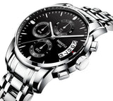 50pcs/lot DHL Free Shipping NIBOSI 2353 Top Luxury Brand Watch Men Quartz Waterproof Army Military Men Watch Relogio Masculino