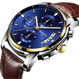 50pcs/lot DHL Free Shipping NIBOSI 2353 Top Luxury Brand Watch Men Quartz Waterproof Army Military Men Watch Relogio Masculino