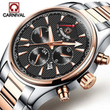 Energy Instructions 24 Jewels Japan MIYOTA Automatic Mechanical Watch 30M water CARNIVAL wristwatches mens Luxury Business Clock