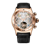Reef Tiger/RT Luminous Sport Watches For Men Steel Tourbillon Watch Year Month Calendar Automatic Watch Relogio Masculino RGA703
