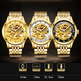 FNGEEN Men Watch Design Business Gold Dragon Mens Top Brand Luxury Automatic Fashion Mechanical Watch Clock Relogio Masculino