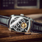 GUANQIN Mechanical Watches Luxury Watch Men Tourbillon Automatic Square Skeleton Watch 2018 Male Clock Relogios dropshipping