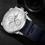 Mens Watches NAVIFORCE Top Brand Luxury Waterproof 24 hour Date Quartz Watch Man Fashion Leather Sport Wrist Watch Men Clock