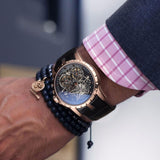 2019 New Arrival OBLVLO Luxury Rose Gold Transparent Watches Tourbillon Automatic Military Watches Men Relogio Masculino OBL3606